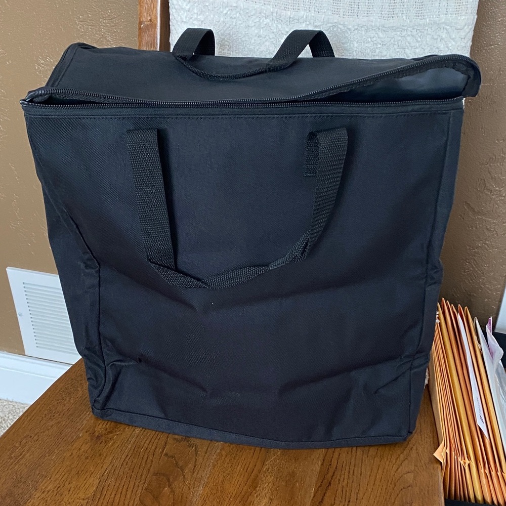 Thirty-One Black Tote Bag with Handles NWOT